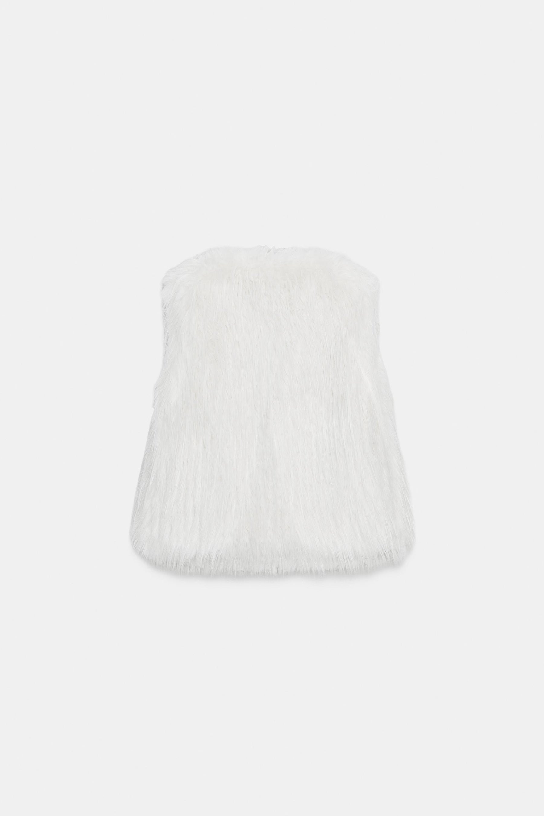 ZW COLLECTION FAUX FUR WAISTCOAT - Image 3