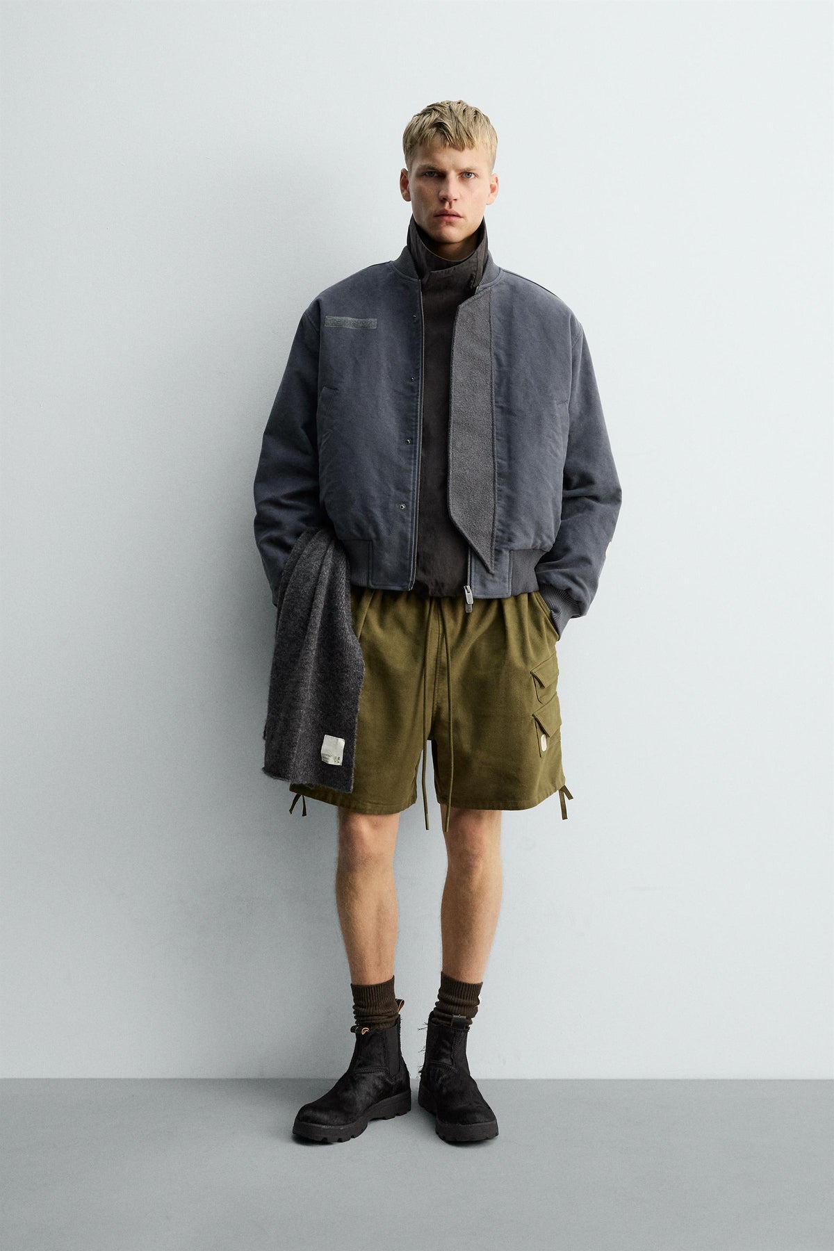 TEXTURED BOMBER JACKET X SR_A - Image 1