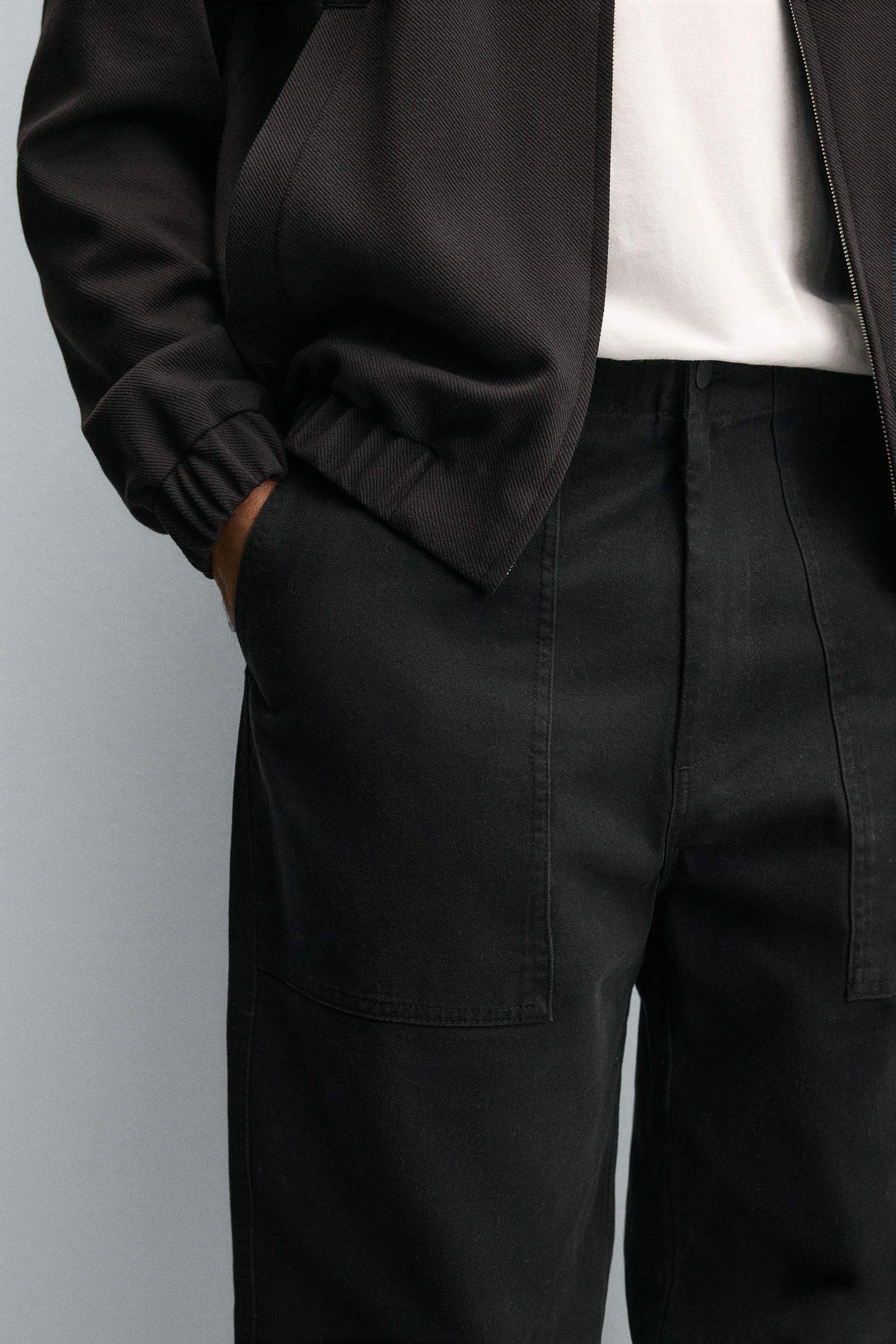 TWILL STRAIGHT-LEG TROUSERS - Image 5