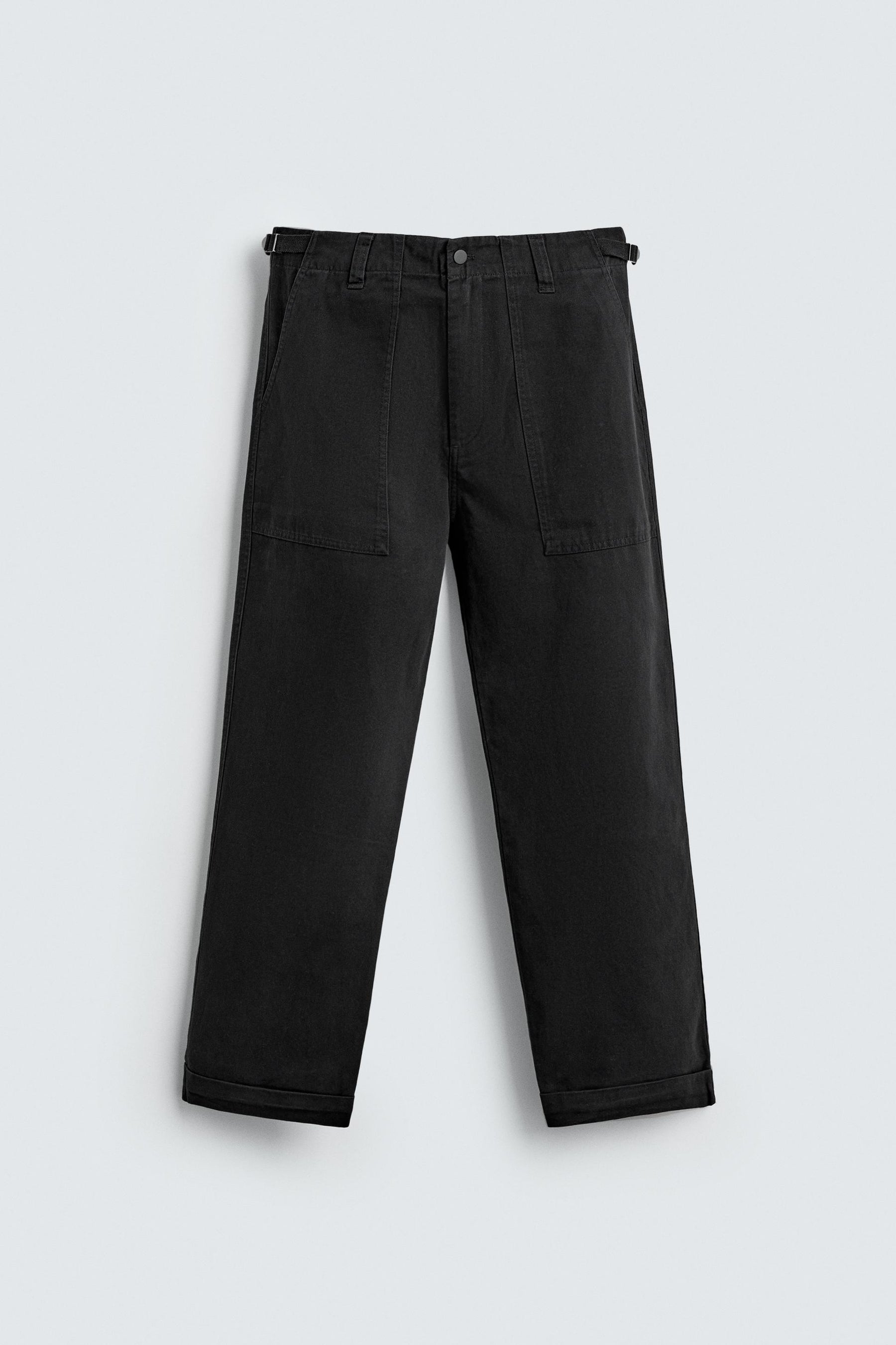 TWILL STRAIGHT-LEG TROUSERS - Image 6