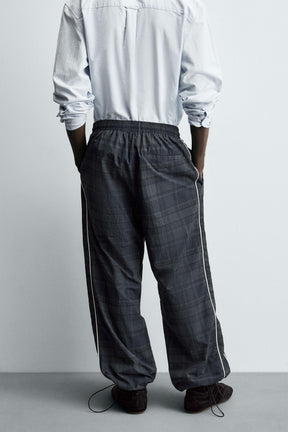 CONTRAST CHECK TECHNICAL JOGGER TROUSERS - Image 3