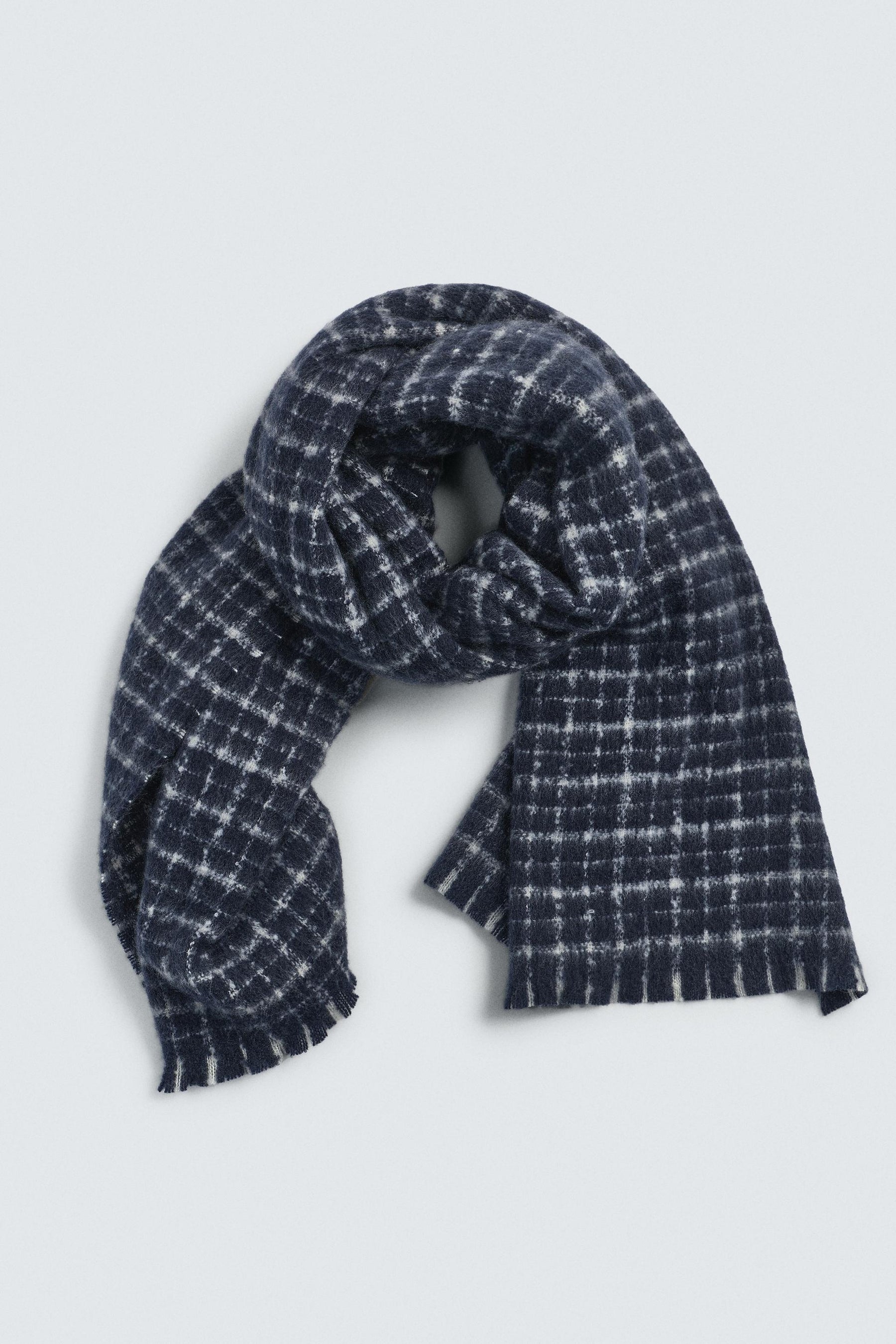 BRUSHED CHECK SCARF - Image 4