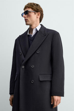 DOUBLE-BREASTED WOOL BLEND COAT AARON LEVINE X - Image 7