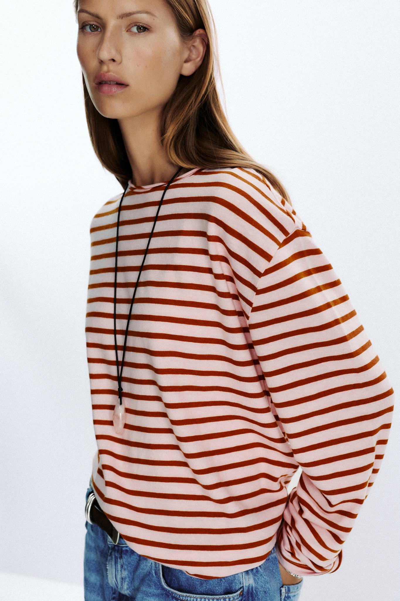 STRIPED COTTON T-SHIRT