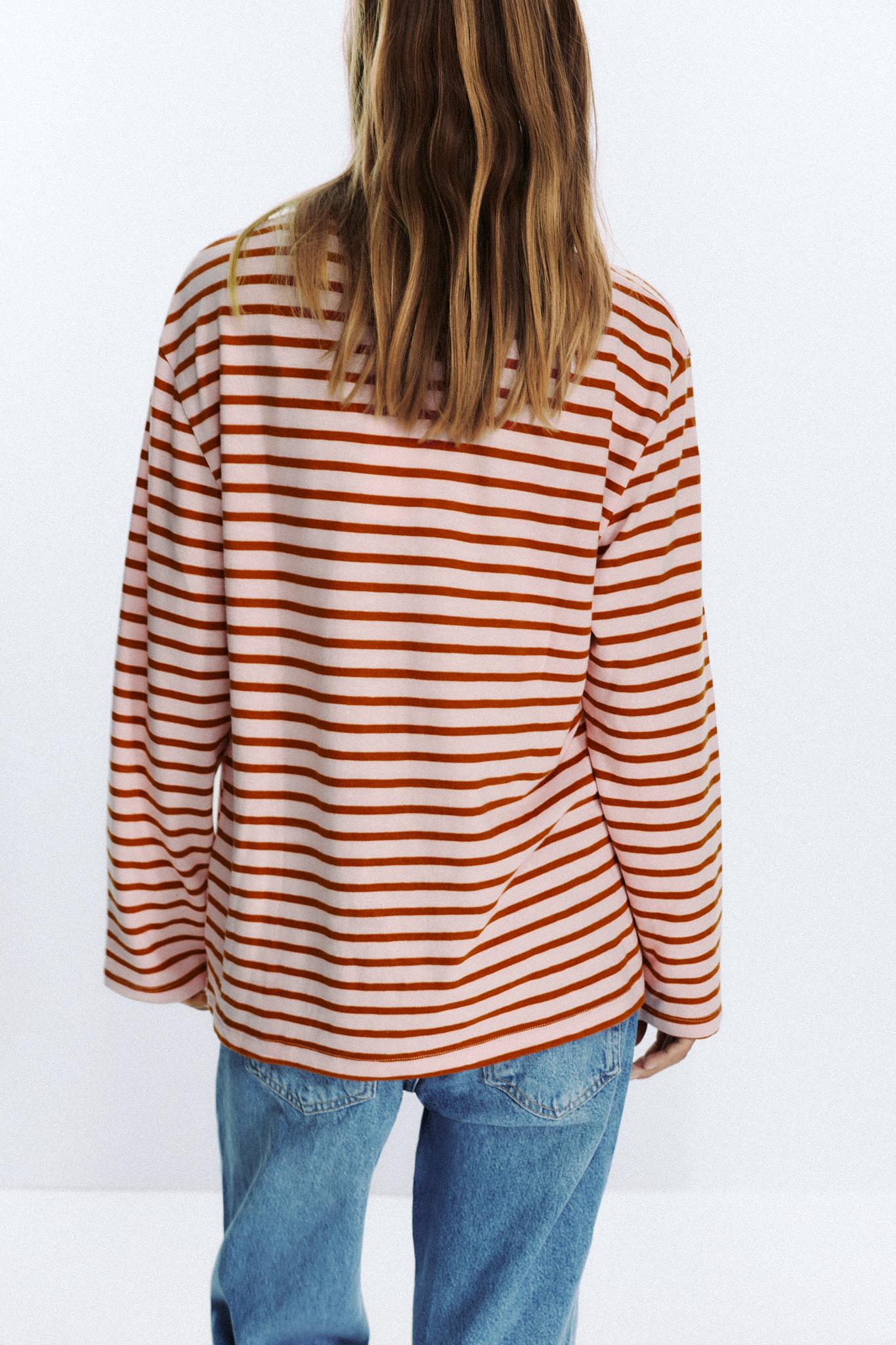 STRIPED COTTON T-SHIRT