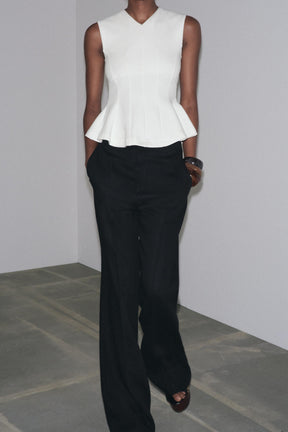 Sleeveless Peplum Top