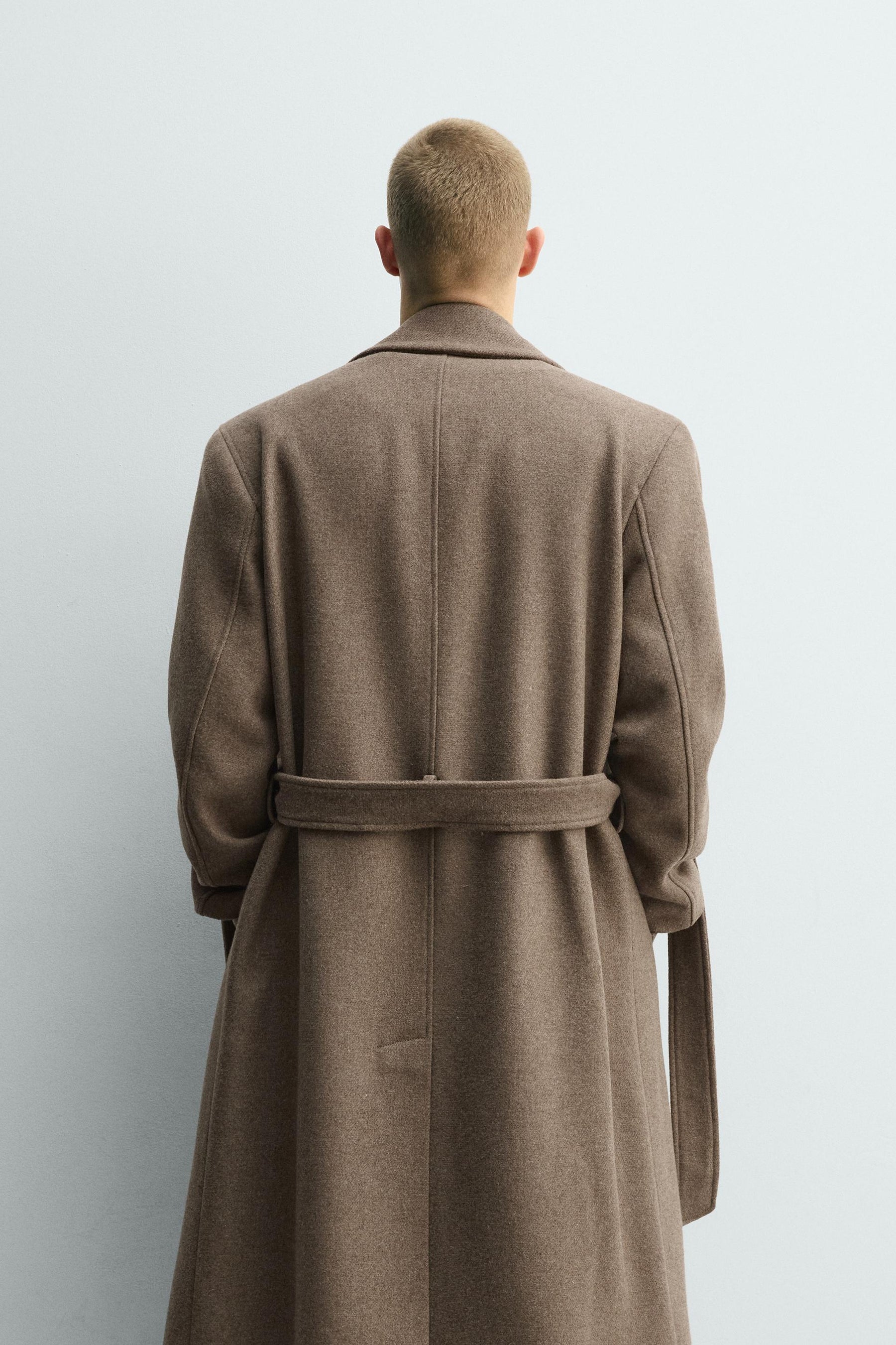 DOUBLE-BREASTED WOOL BLEND COAT WITH BELT - Image 3