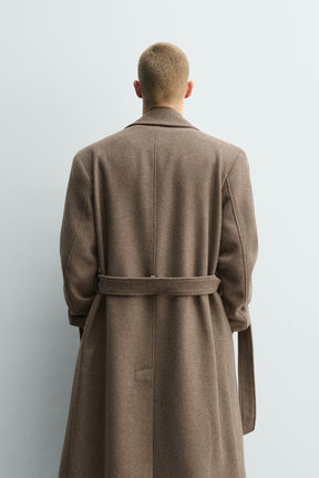 DOUBLE-BREASTED WOOL BLEND COAT WITH BELT - Image 3