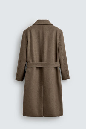 DOUBLE-BREASTED WOOL BLEND COAT WITH BELT - Image 7