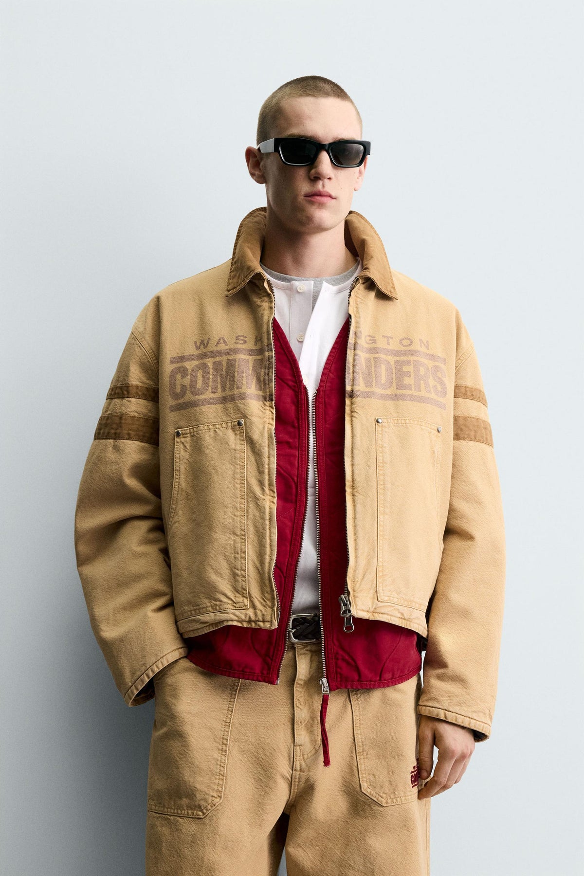 "EMBROIDERED WASHINGTON COMMANDERS JACKET" - Image 2