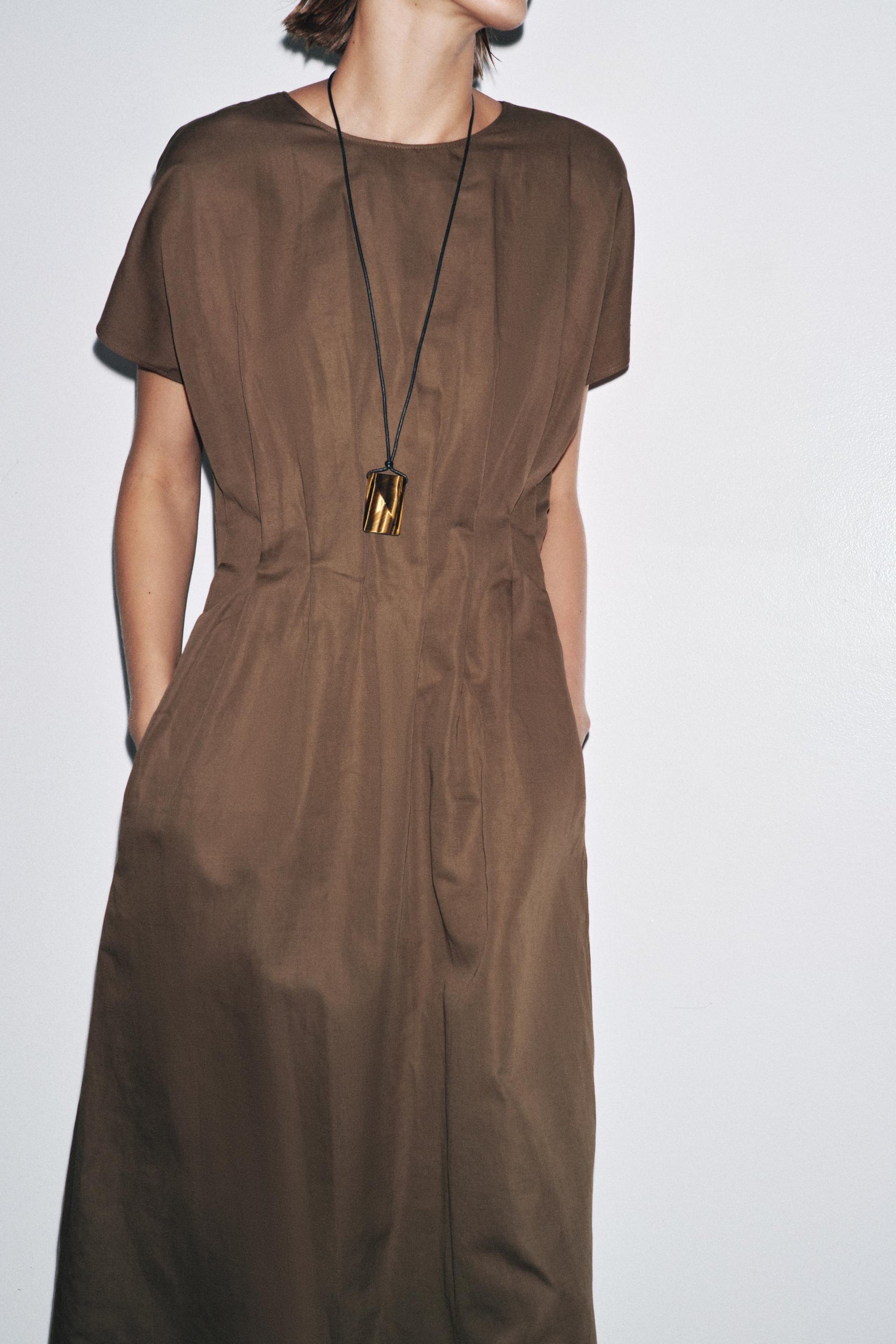 ZW COLLECTION PLEATED MIDI DRESS - Image 5
