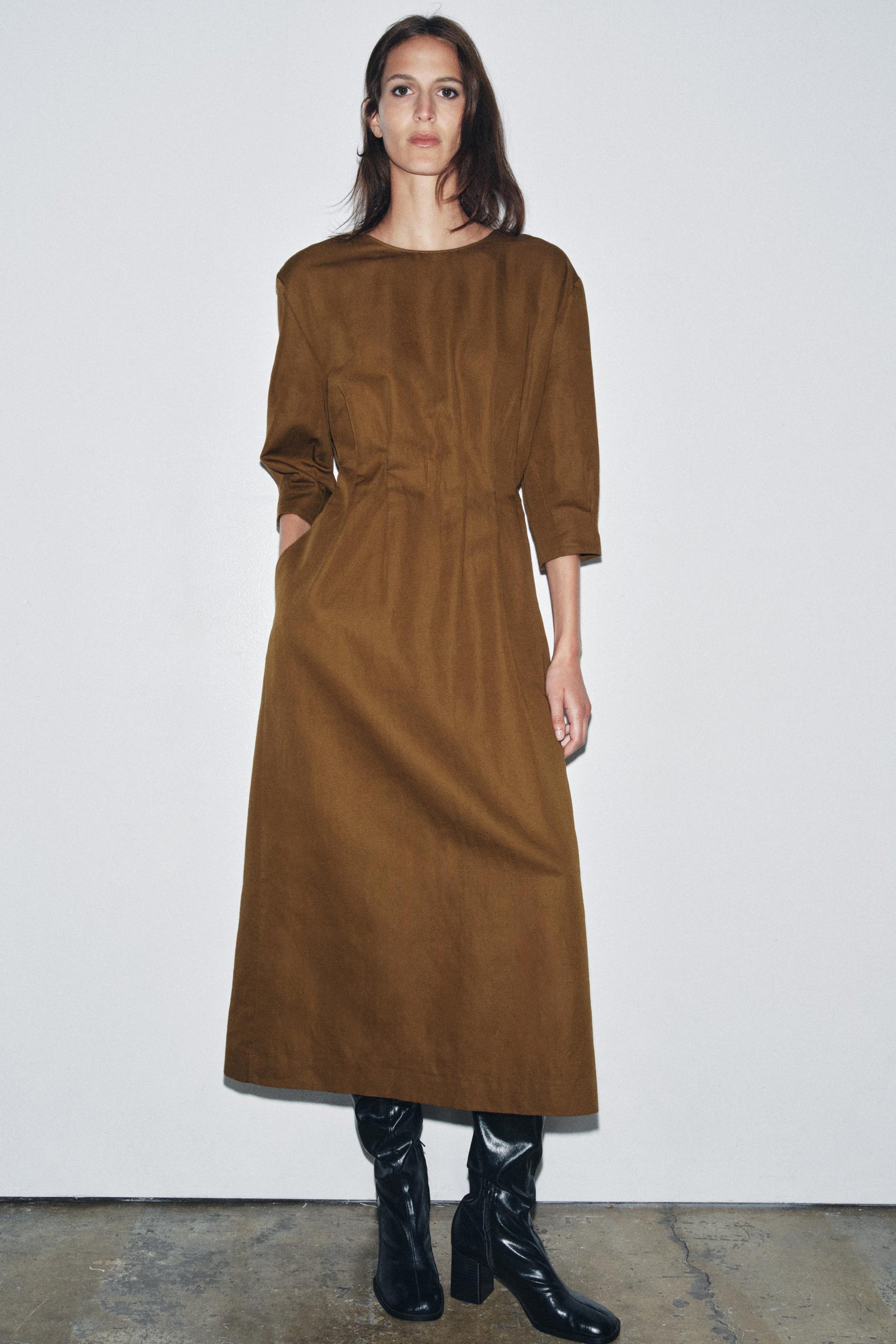 ZW COLLECTION PLEATED MIDI DRESS - Image 4