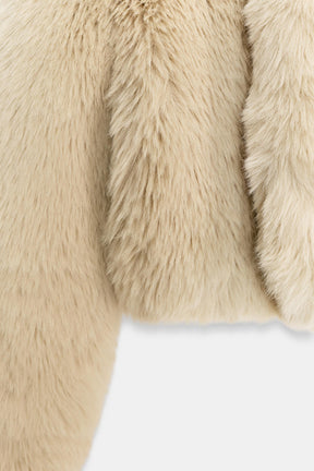 SHORT FAUX FUR COAT - Image 8
