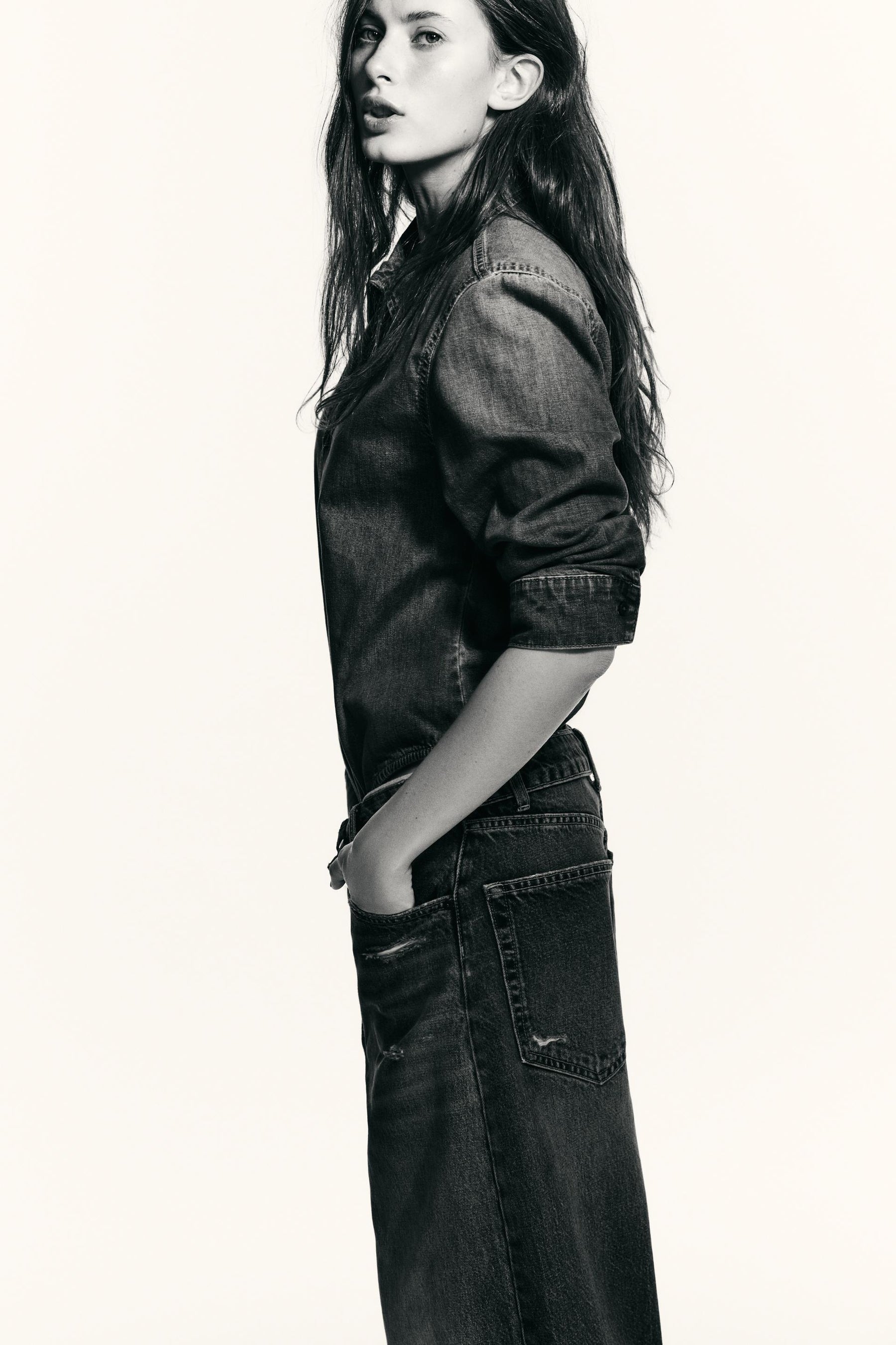 Shirt-style bodysuit with pads