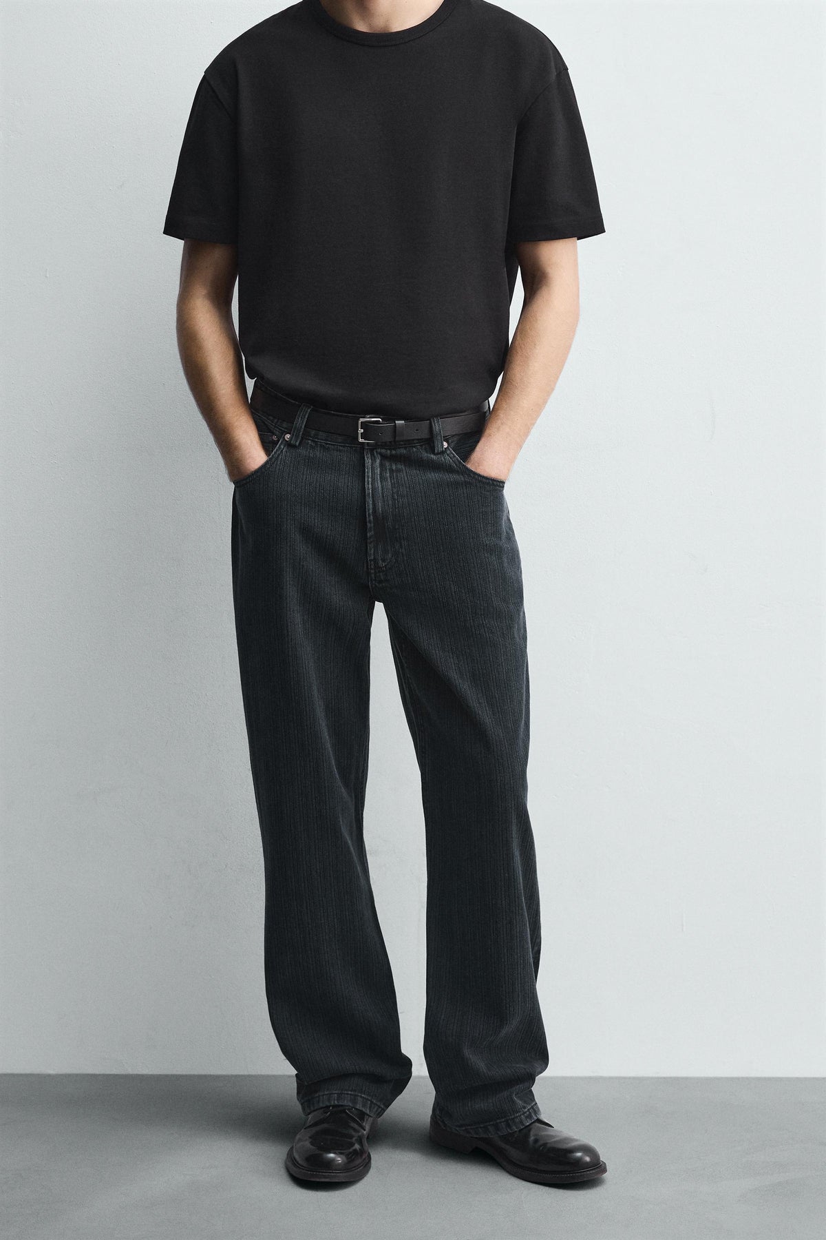 TEXTURED STRIPE JEANS - Image 2