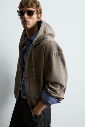 WASHED HOODED JACKET - Image 6