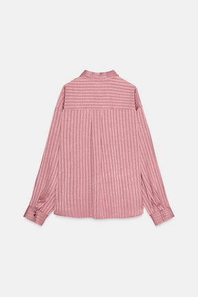 STRIPED SATIN SHIRT