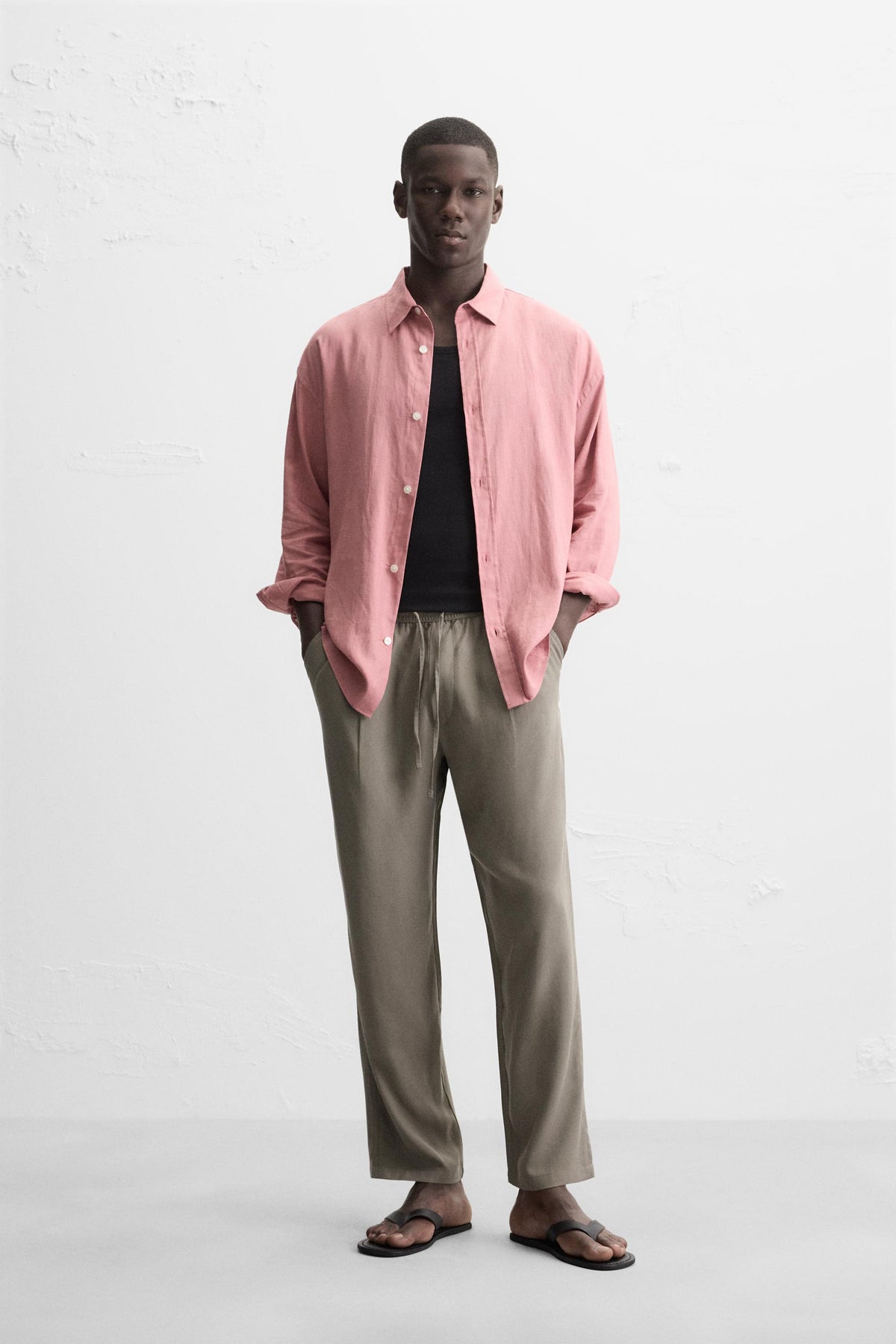 RELAXED FIT FLOWING TROUSERS - Image 1