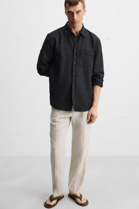 100% LINEN PLEATED TROUSERS - Image 6