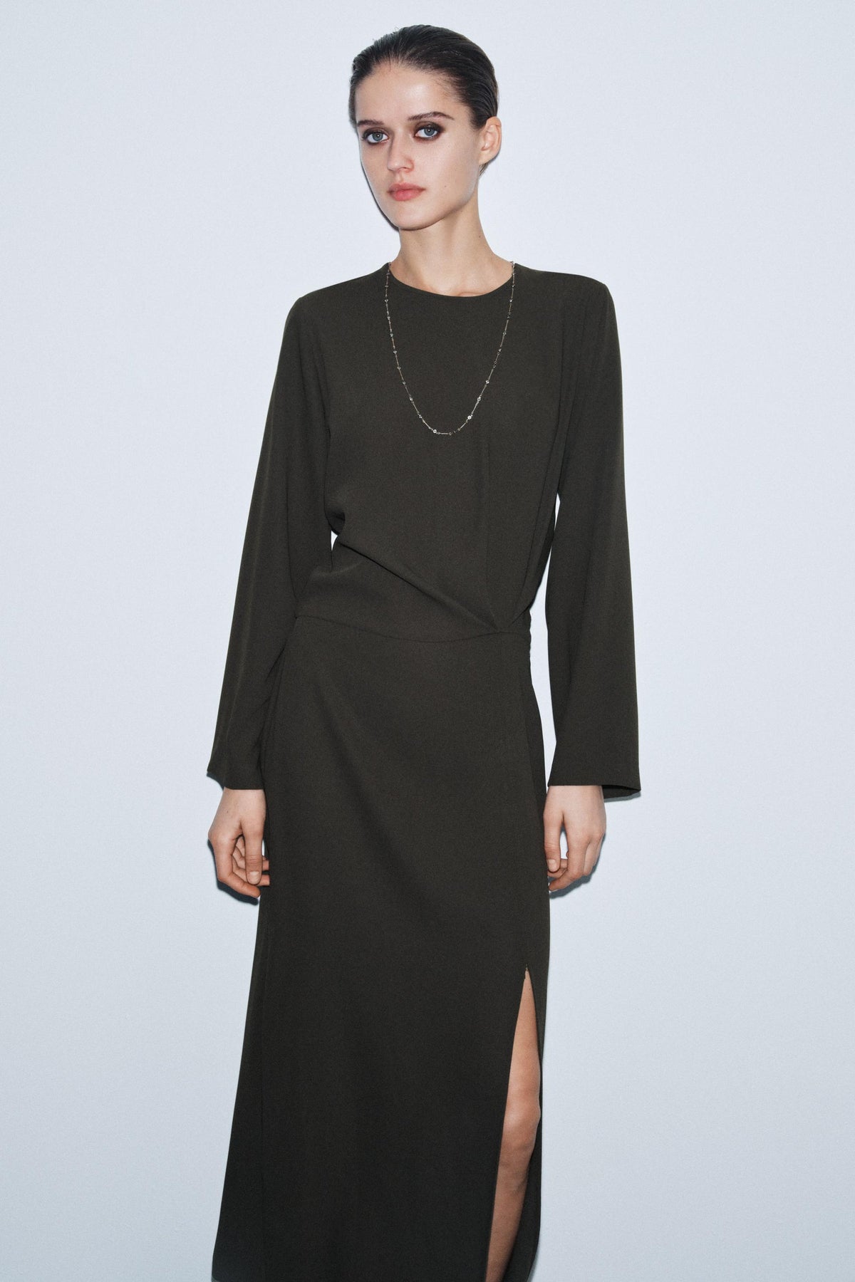ZW COLLECTION PLEATED MIDI DRESS - Image 2