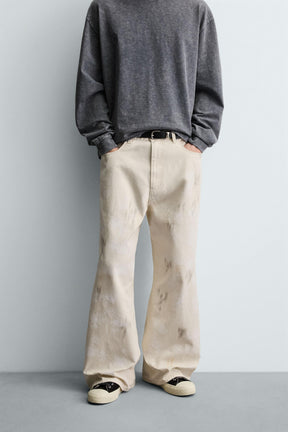 ABSTRACT PRINT TEXTURED TROUSERS - Image 2
