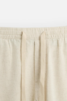 COTTON-LINEN RELAXED FIT TROUSERS - Image 8
