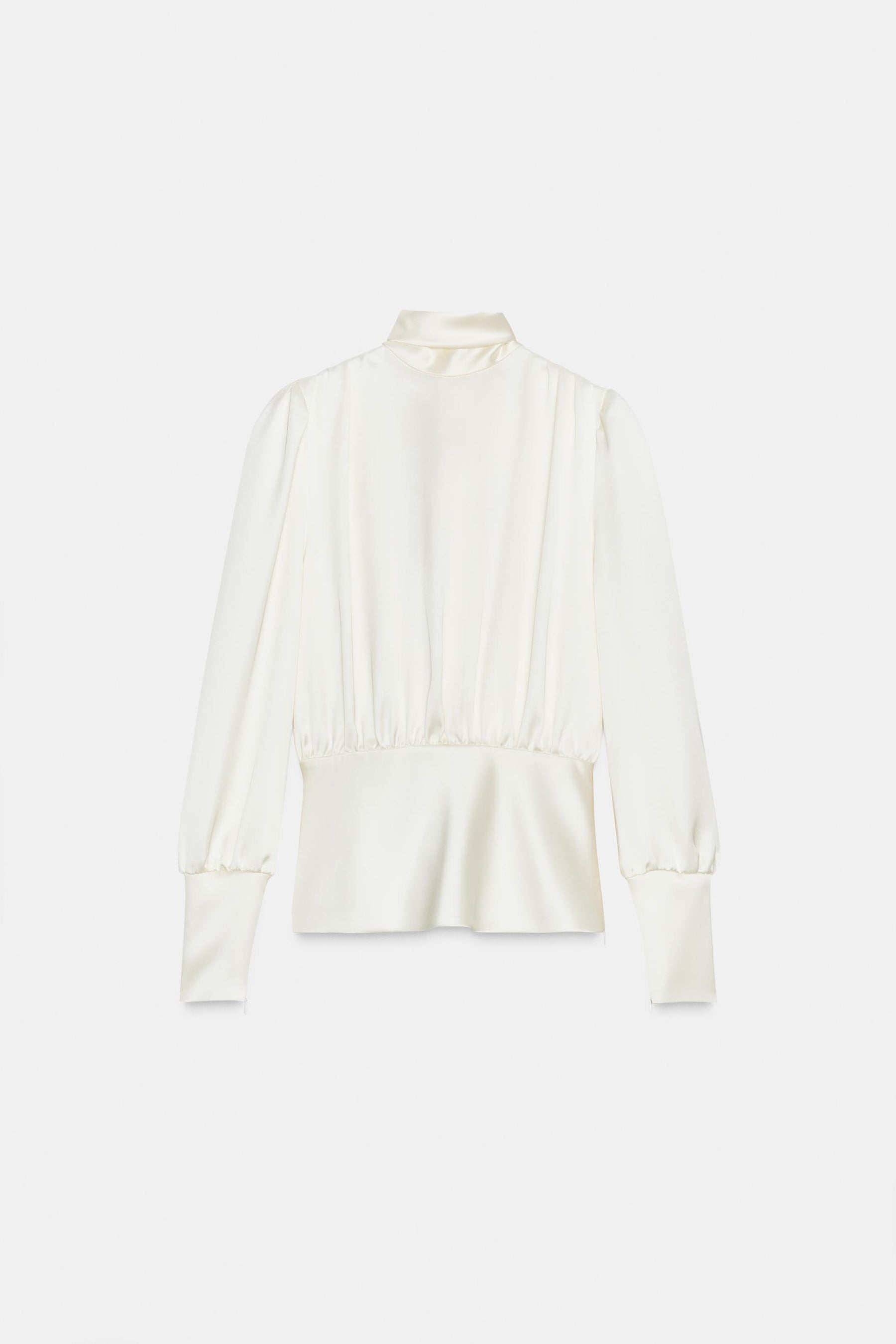 Satin Shirt with Bow