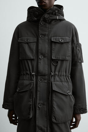 WATER-REPELLENT PADDED TECHNICAL PARKA - Image 4