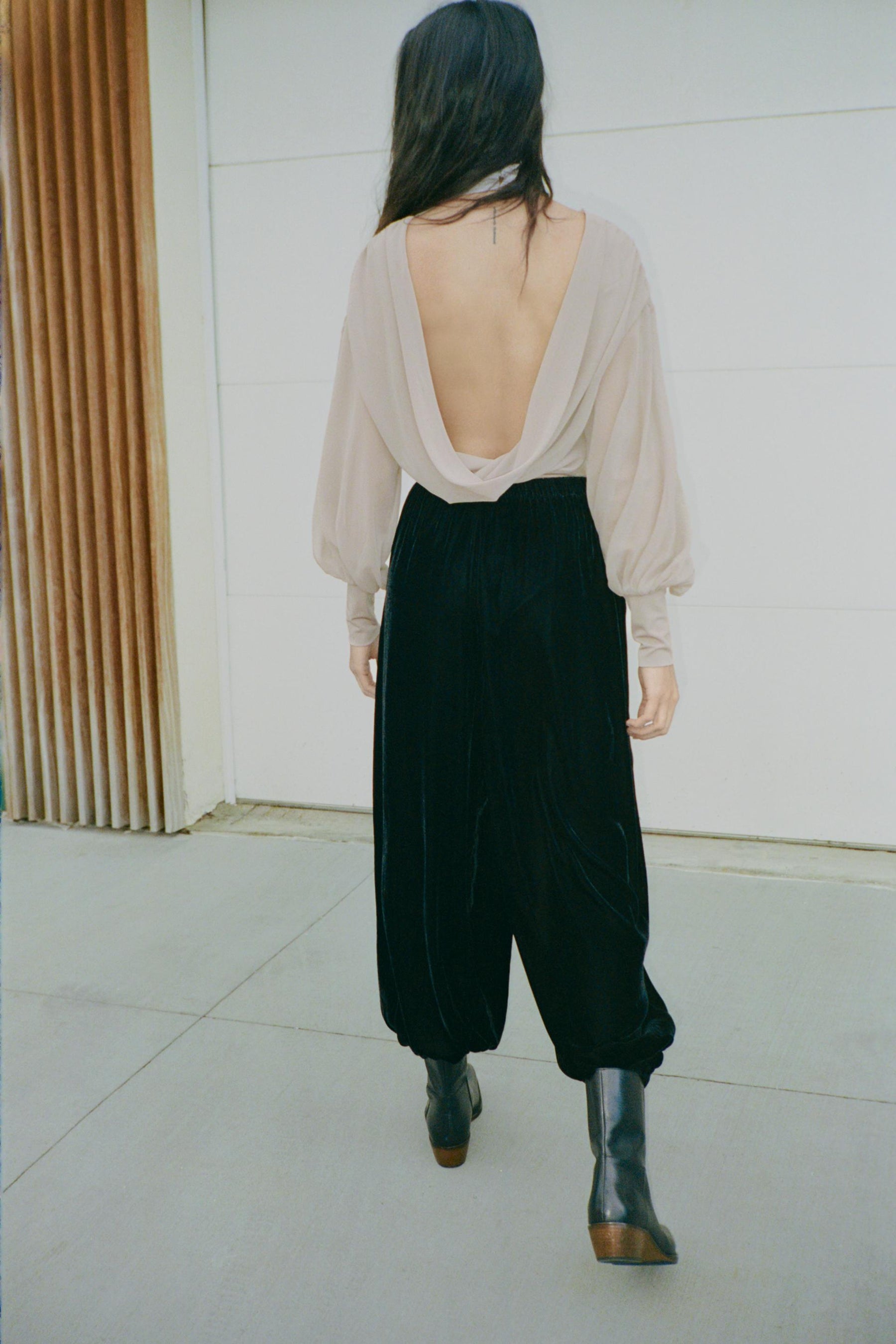 Georgette Bodysuit with Detail