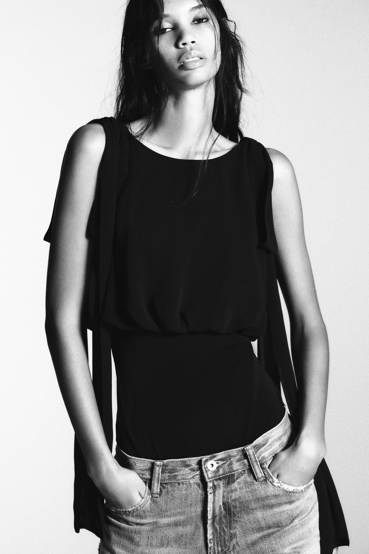 Georgette Bodysuit with Bows