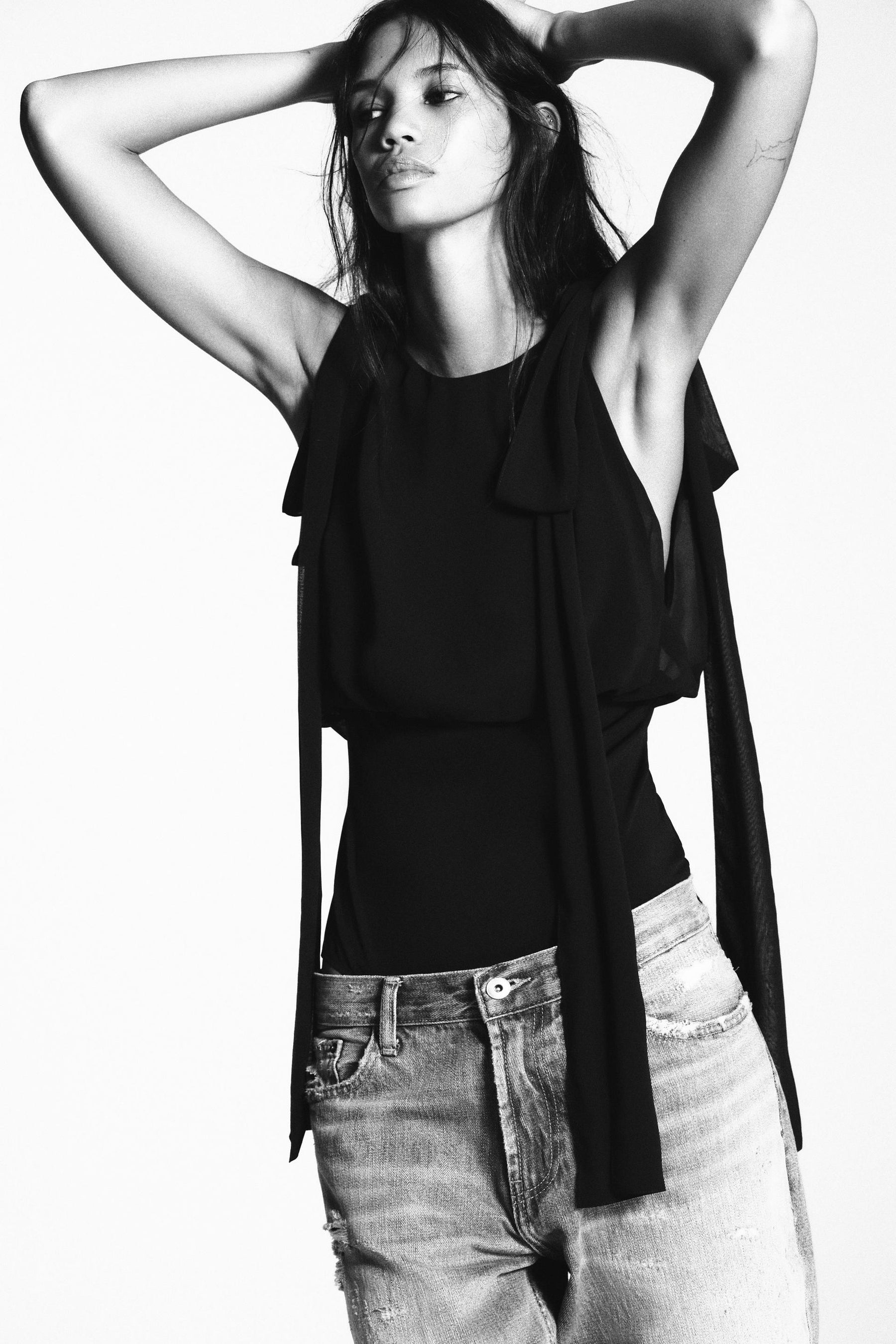 Georgette Bodysuit with Bows