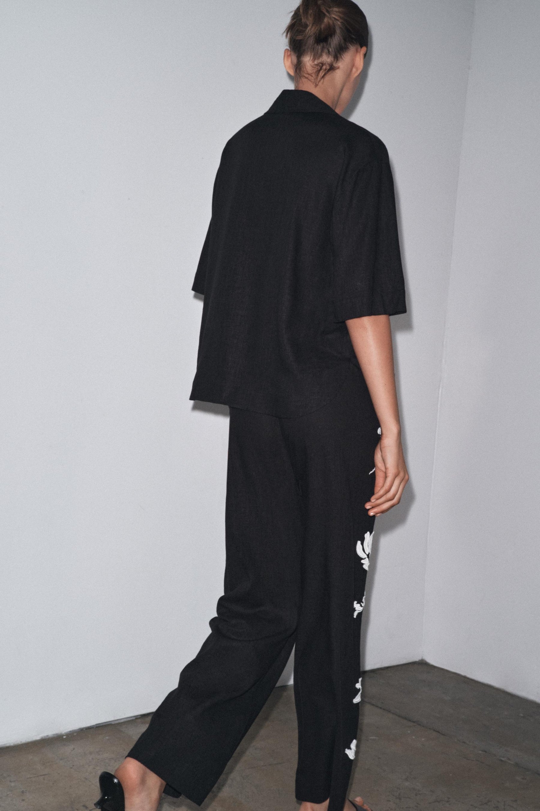 Beaded Embroidery Trousers