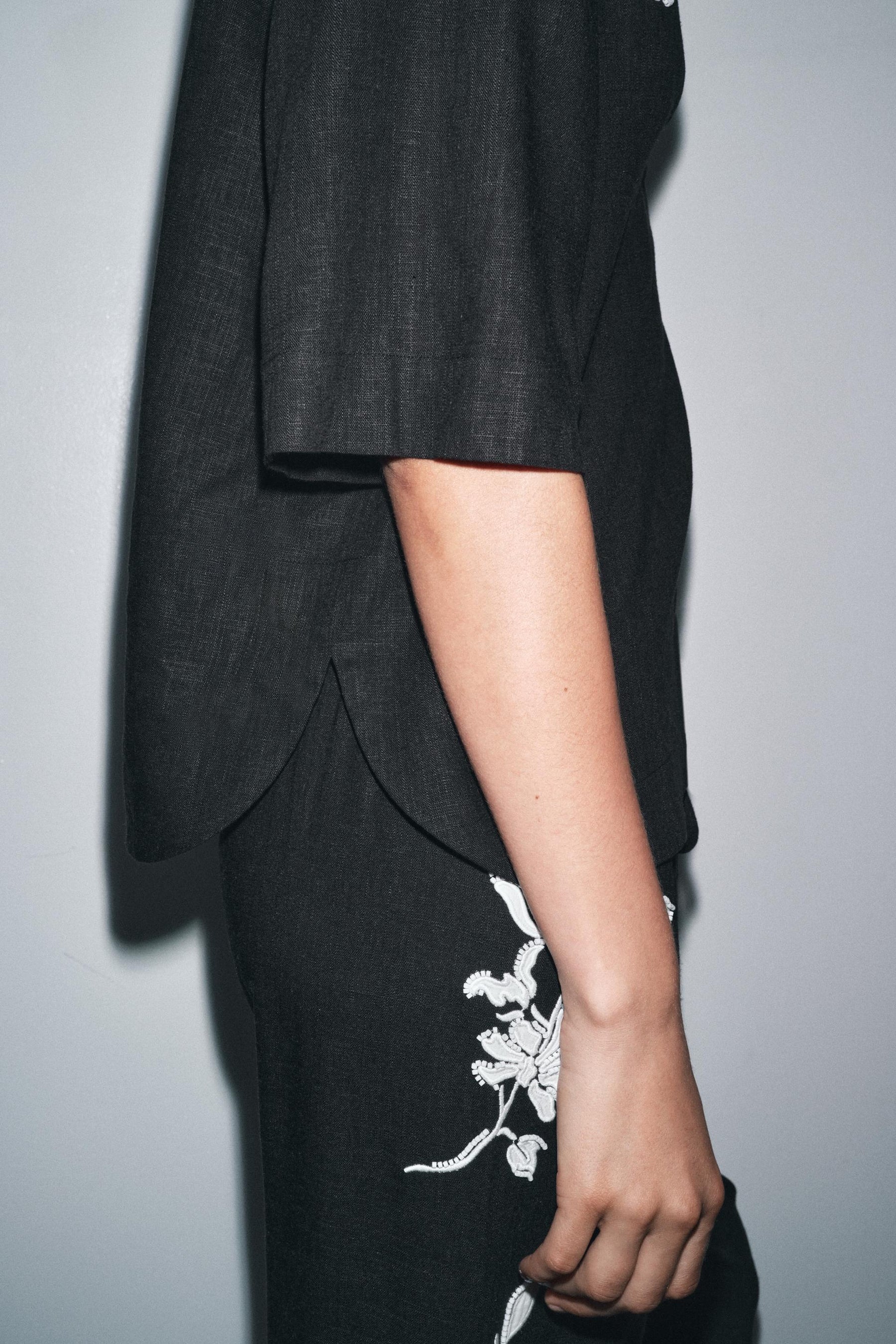 Beaded Embroidery Trousers