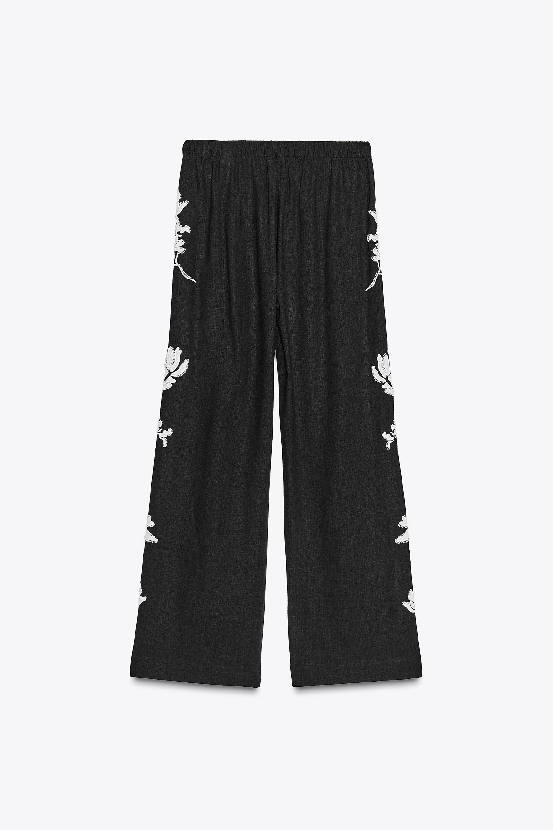 Beaded Embroidery Trousers