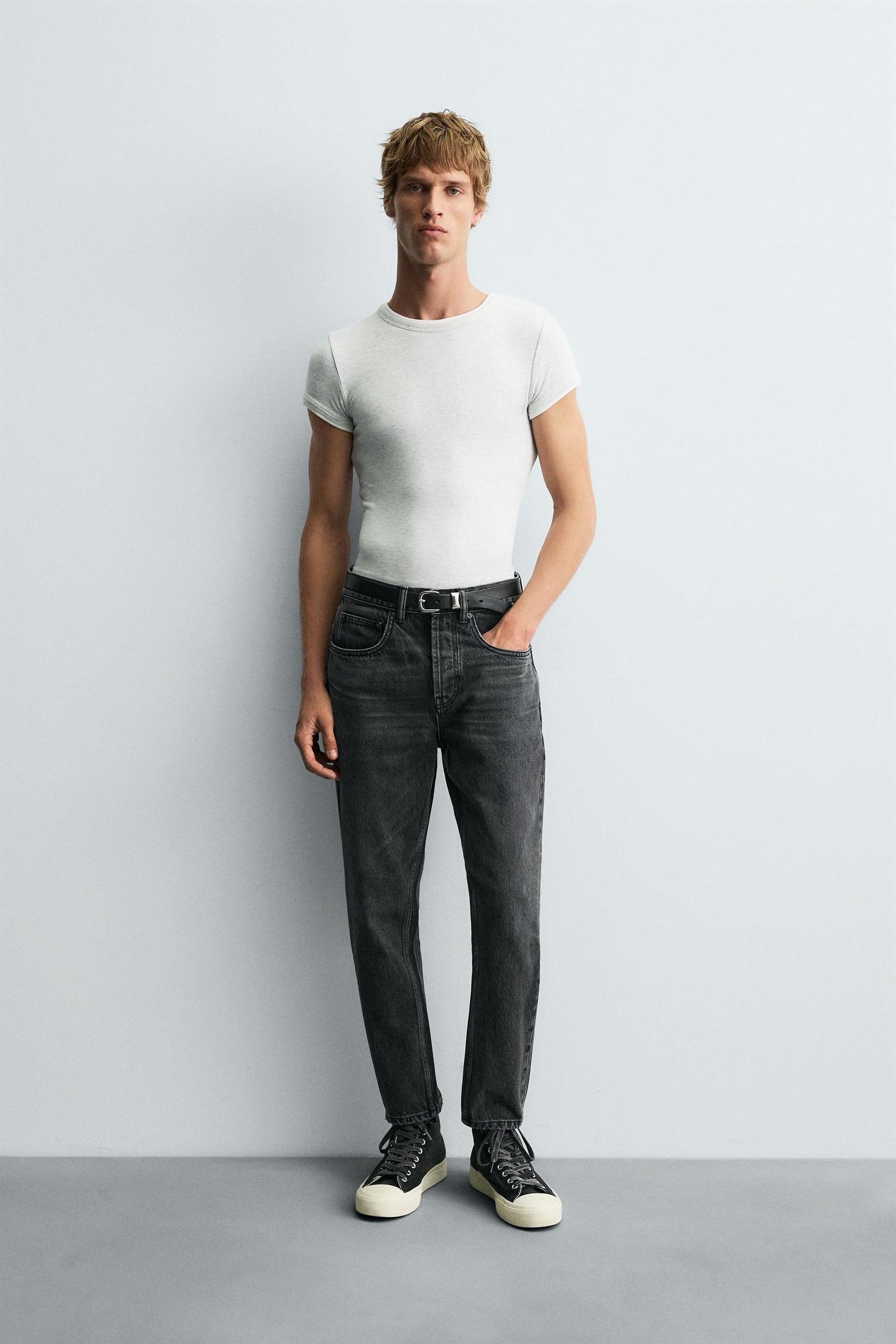 SLIM FIT CROPPED JEANS - Image 1