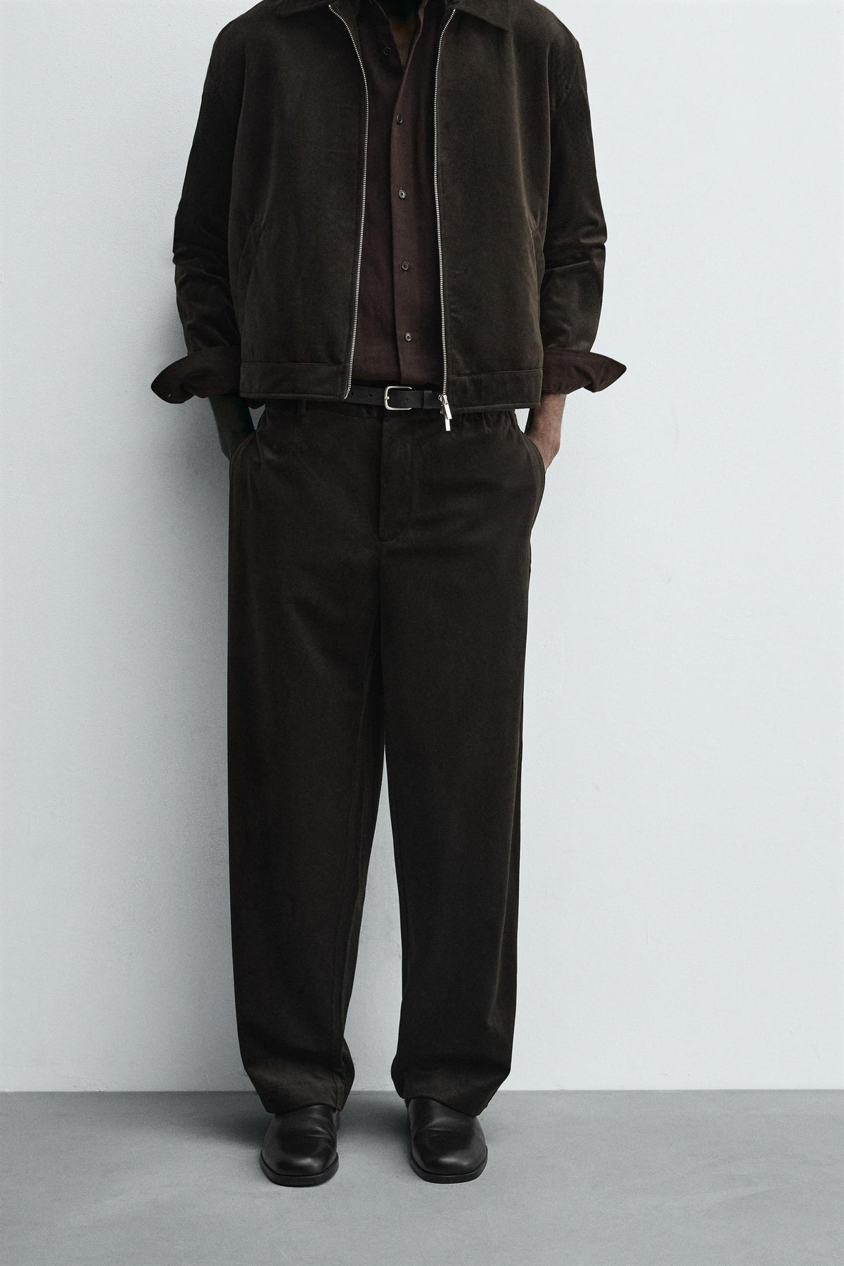 TEXTURED VELVET TROUSERS - Image 2