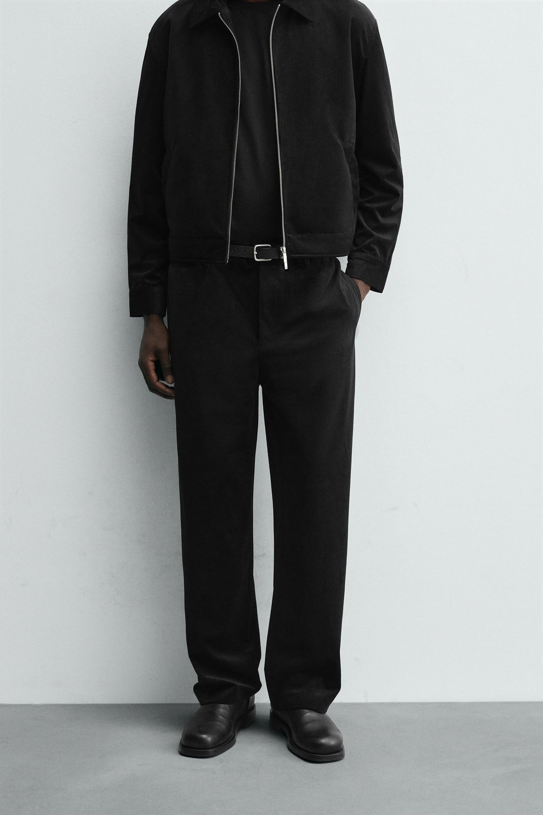 TEXTURED VELVET TROUSERS - Image 2