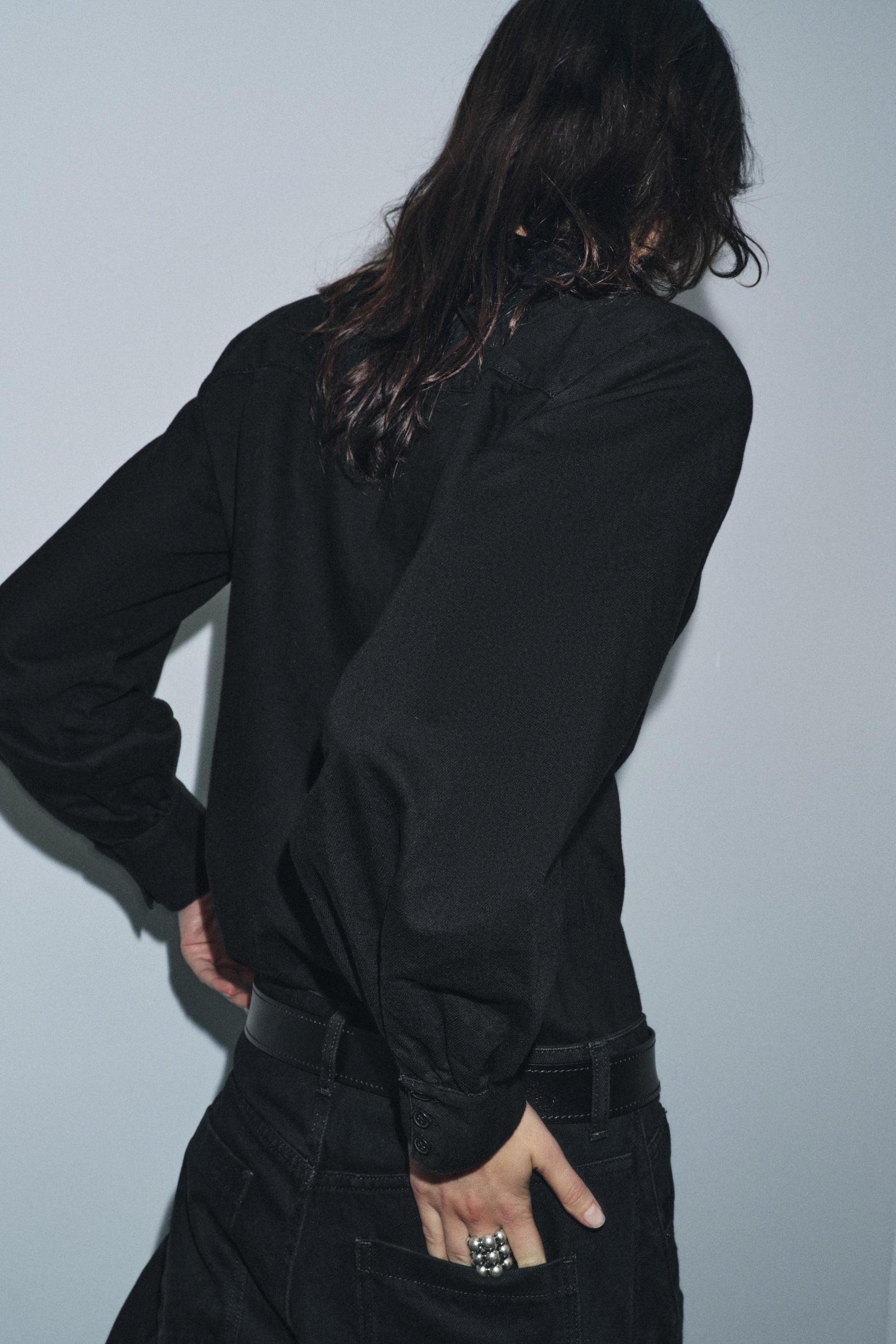 DENIM SHIRT WITH PADS