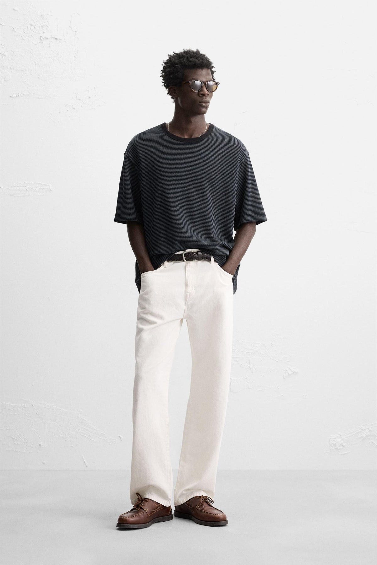 STRIPED JACQUARD T-SHIRT - Image 1