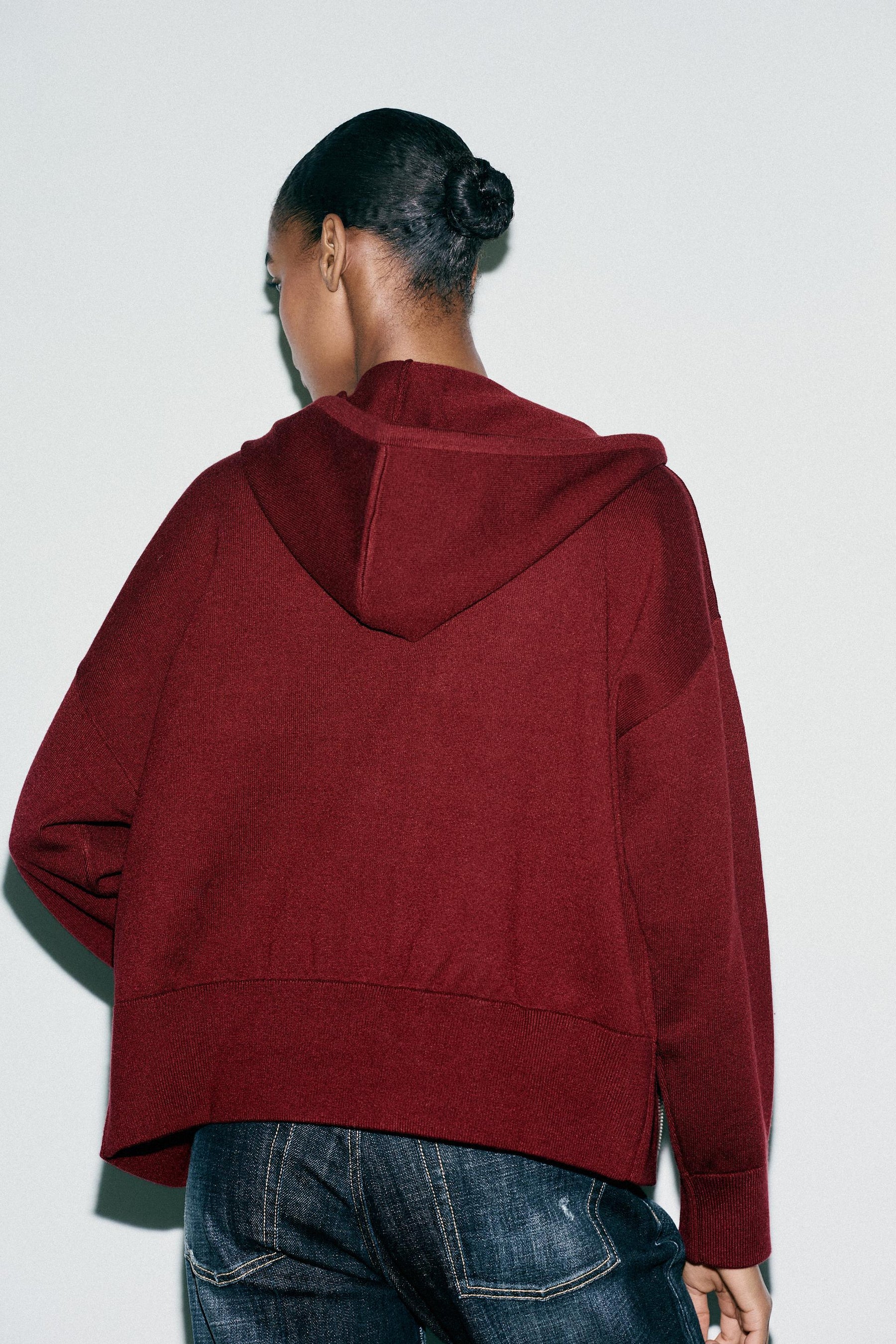 Knitted Hooded Sweater