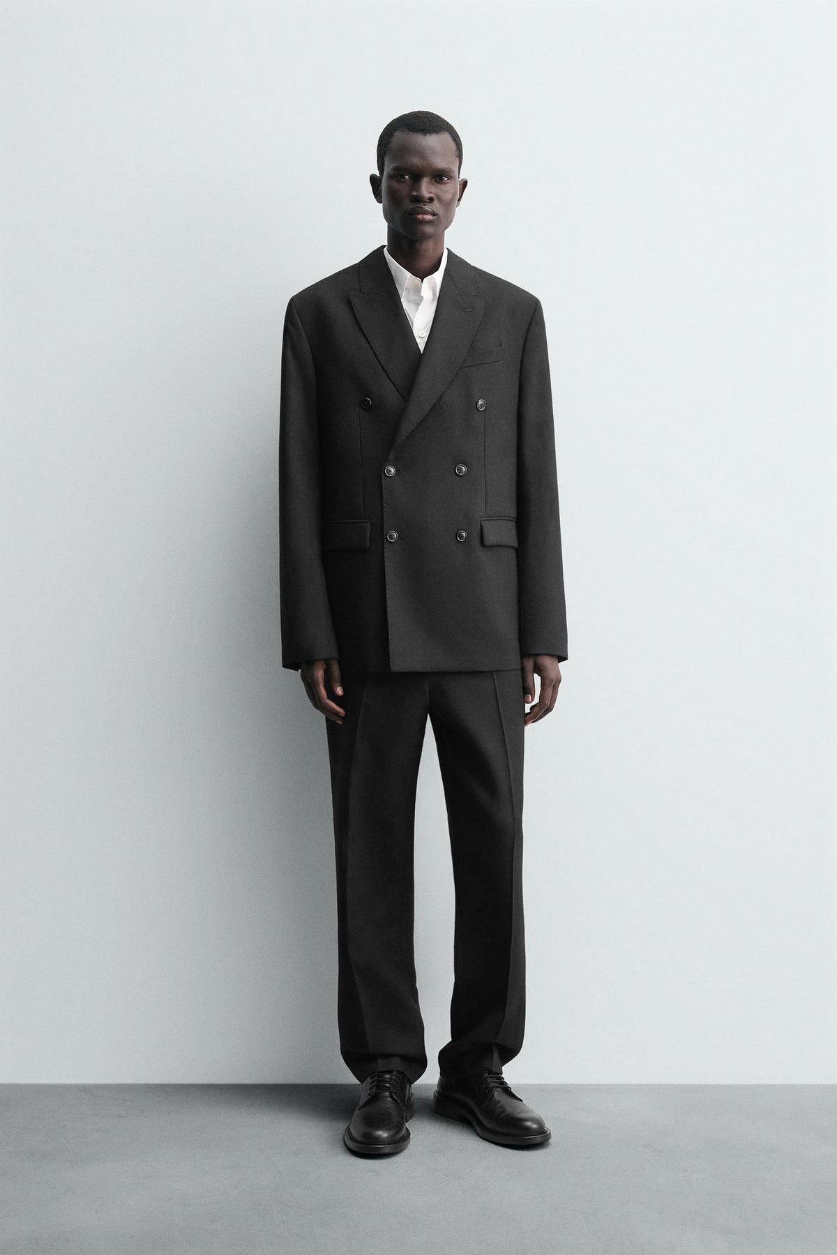 DOUBLE-BREASTED WOOL SUIT BLAZER - Image 1