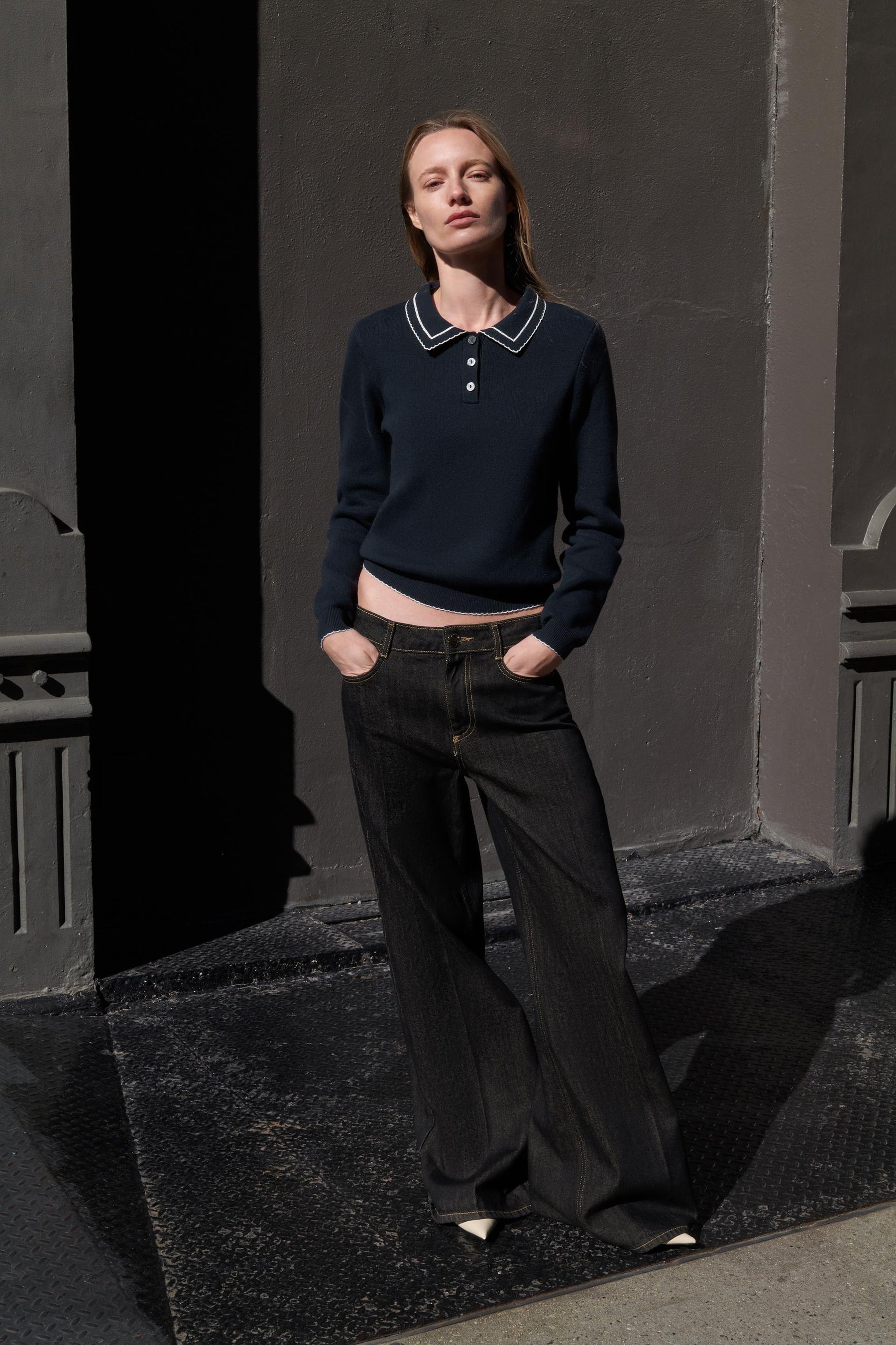 Knit Polo Shirt with