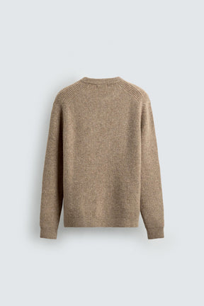 REGULAR FIT WAFFLE-KNIT JUMPER - Image 8