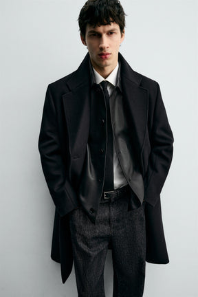 WOOL BLEND DOUBLE-BREASTED COAT - Image 5