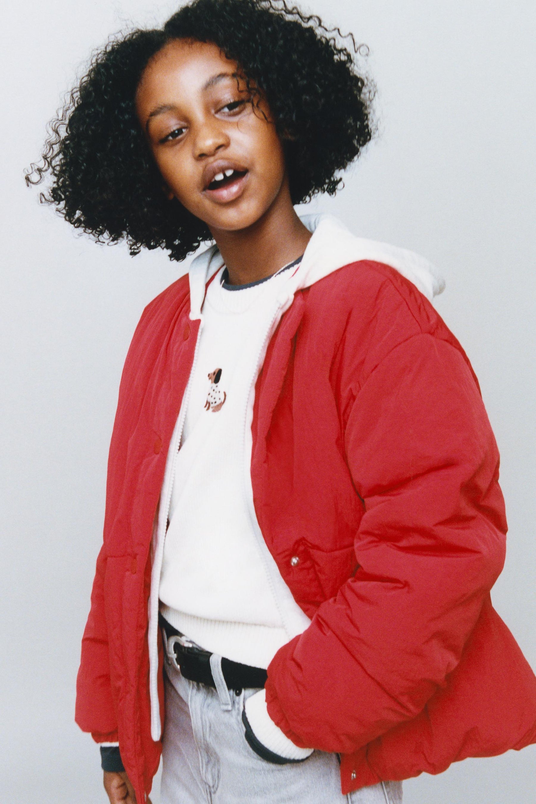 HOODED PUFFER JACKET WITH FLEECE LINING - Image 4