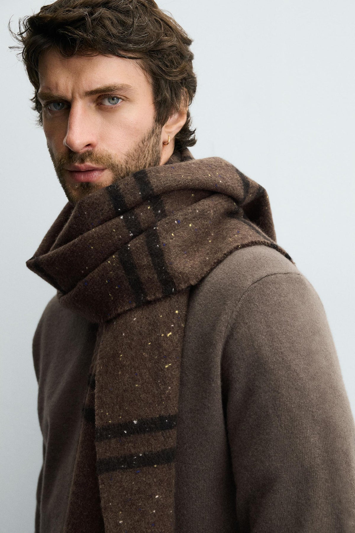 CHECKED WOOL BLEND SCARF - Image 2