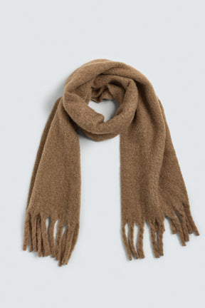 BRUSHED TEXTURED FRINGED SCARF - Image 2