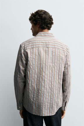 STRIPED FLOWING SHIRT - Image 3