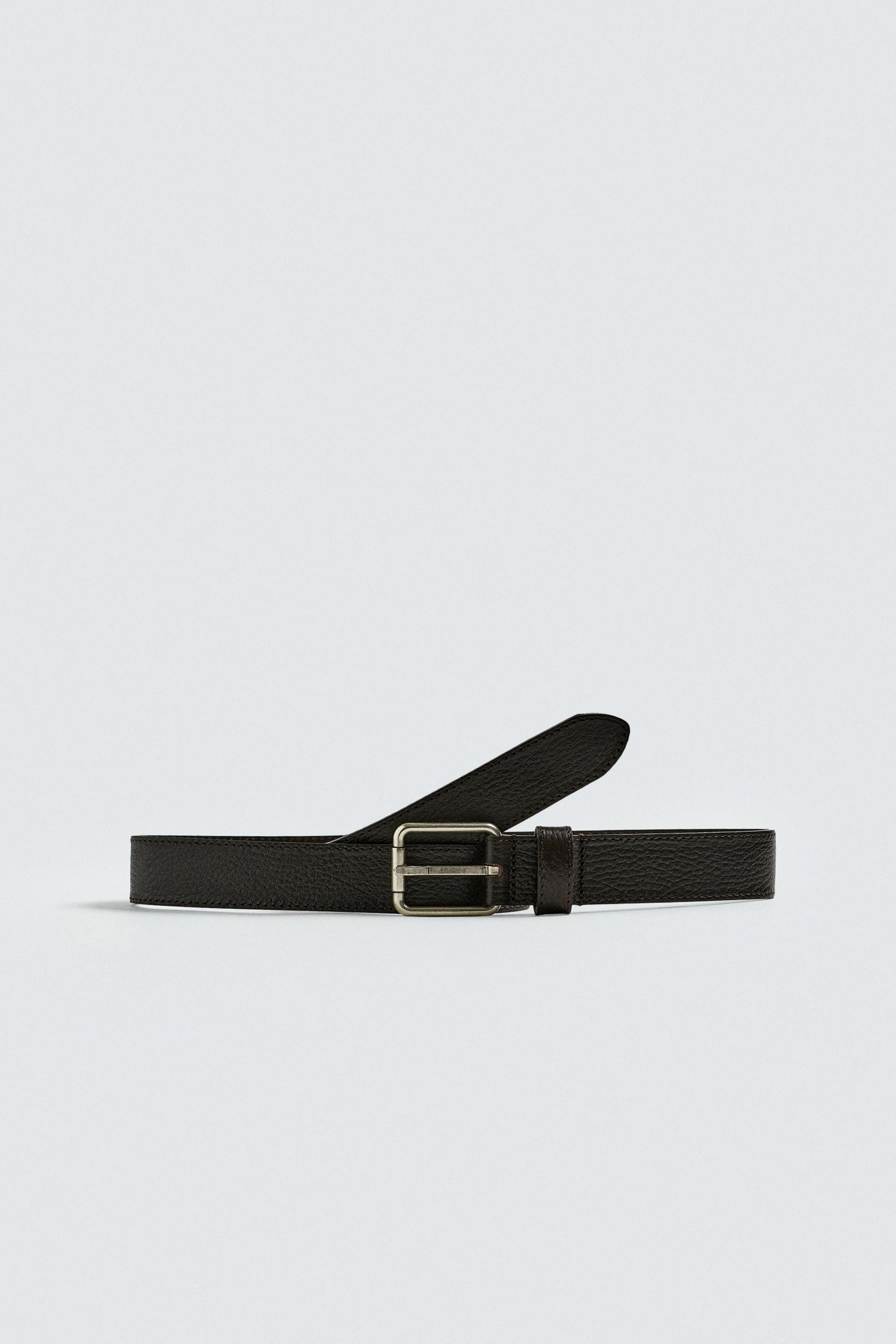 TOPSTITCHED LEATHER BELT - Image 3