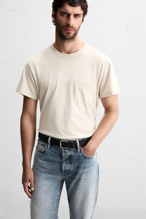 TOPSTITCHED LEATHER BELT - Image 2